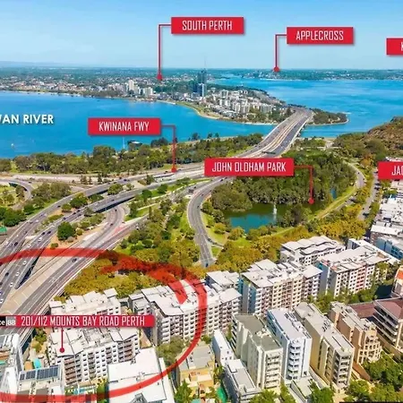 Perth City & Pool View 2Bedroom-1 King Bd And 2 Single Bd Exterior photo